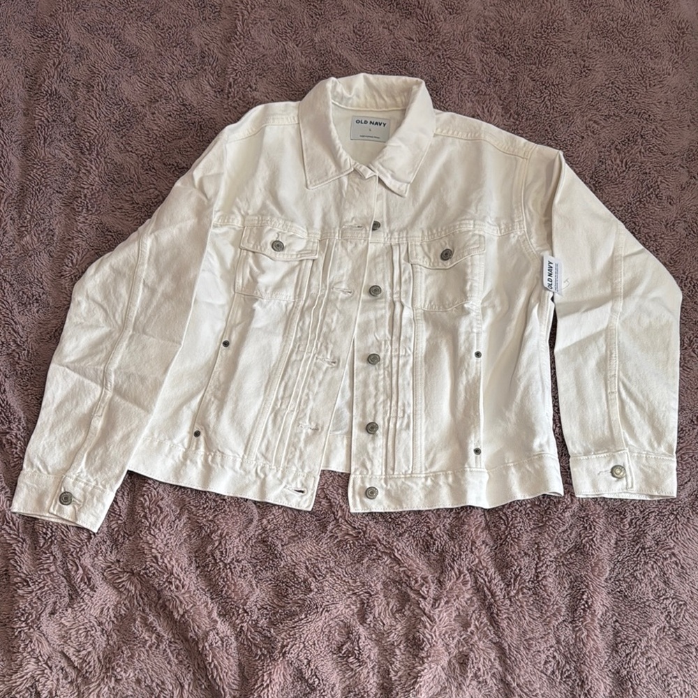 Old Navy White Jean Jacket